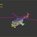 Detailed Military Helicopter 3D Rendering With Main Rotors And Fuselage Design Features