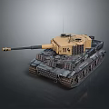 Vintage Military Tank With Long Cannon Tracks And Number 114 On Turret