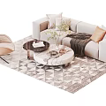 Modern Sofa Coffee Table Combination Sofa Coffee Table 3d model