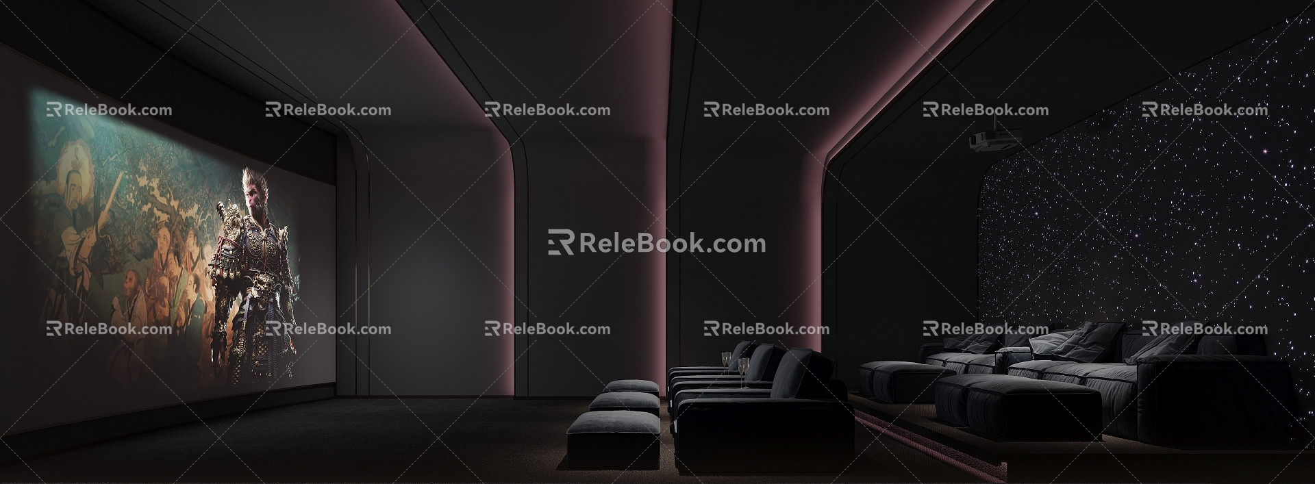 Audiovisual Room of Film and Television Hall 3d model