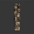 Rustic Aged Stacked Brick Arch Structure As Architectural Decorative Element