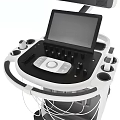 Advanced Mobile Medical Ultrasound System With Monitor Laptop Trolley And Cables