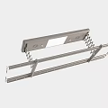 Stainless Steel Double Rod Retractable Clothes Hanger With Spring Mechanism For Hanging Clothes