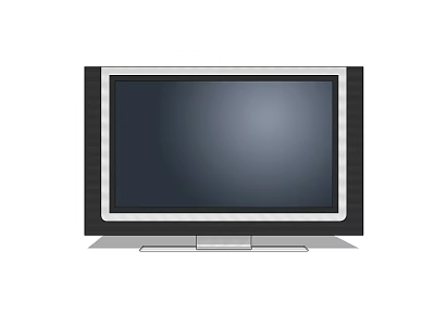 Modern Flat Screen TV With Sleek Black Frame And Silver Stand Design 3d model