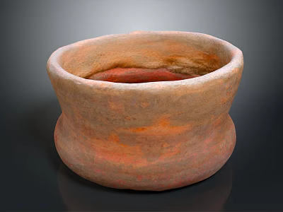 Handcrafted Terracotta Ceramic Sculpture Bowl With Textured Surface And Artisan Craftsmanship 3d model