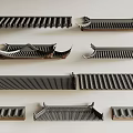 Traditional Chinese Roof Tiles With Various Eaves Shapes And Decorative Designs
