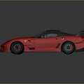 Red Sports Car With Black Rear Spoiler And Sleek Aerodynamic Body Design