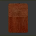 Modern Red Wooden Bedside Table With Two Tier Shelves And Metal Legs