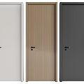 Modern Flush Doors in White Wood Grain and Dark Gray for Home Interior