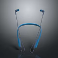 Ergonomic Blue Neckband Headphones For Computer With Lightweight Design And Clear Sound