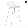Modern White Bar Stool With Minimalist Design And Metal Frame For Kitchen Counter