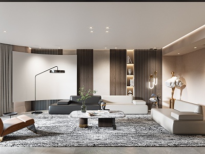 modern living room model