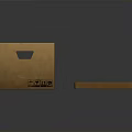 Brown Cardboard Storage Box With Original Lid And Label For Daily Use