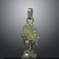 Elegant Metallic Pendant With Intricate Bird Design And Cloud Patterns For Daily Use