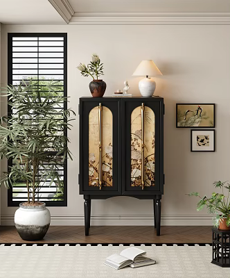 French Style End View Cabinet Entrance Cabinet Decorative Cabinet 3d model