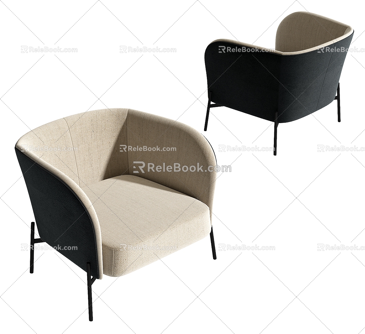 Single sofa 3d model