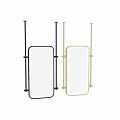 Modern Decorative Mirrors With Gold And Black Metal Frame For Home Wall
