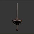 Red Futuristic Sci Fi Spaceship With Streamlined Body Sleek Structure And Metallic Accents