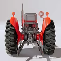 Red Classic Utility Farm Tractor Vehicle With Large Wheels Design