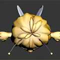 Cartoon Bee Character With Yellow Black Striped Body Green Eyes And Antennae