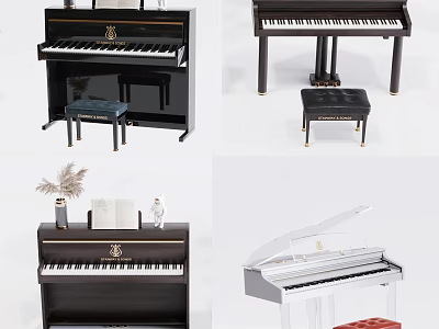Modern Piano Combination 3d model