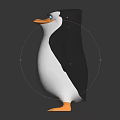 Cute Penguin Doll With Black And White Body Orange Beak Feet And Blue Eyes