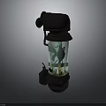 Black Industrial Equipment With Transparent Chamber And Internal Mechanical Parts
