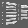 Various Gypsum Moldings with Different Patterns for Interior Wall Decoration Classic and Modern Design Styles