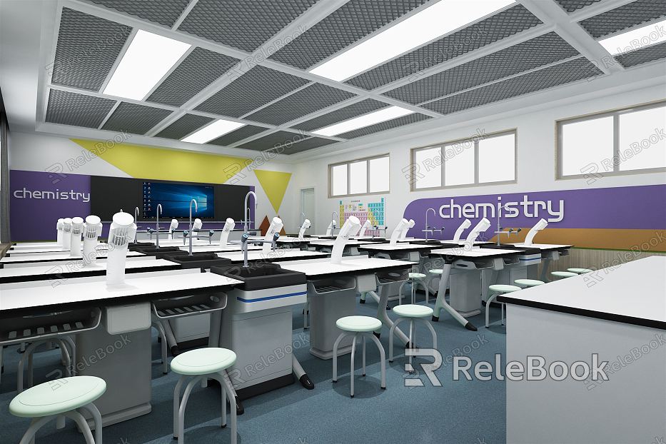 Modern Laboratory Chemistry Classroom model