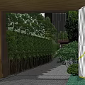 Modern Gate Community Entrance Gate 3d model