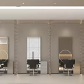 Modern Beauty Salon Interior With White Decor Large Windows Reception Desk And Black Chairs