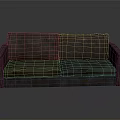 Modern Brown Two Seater Sofa With Comfortable Cushions And Minimalist Design