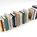 Colorful Books With Diverse Spines Arranged In Row And Different Cover Designs