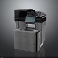 Advanced Multifunction Office Machine With Digital Display Screen White Body And Black Accents