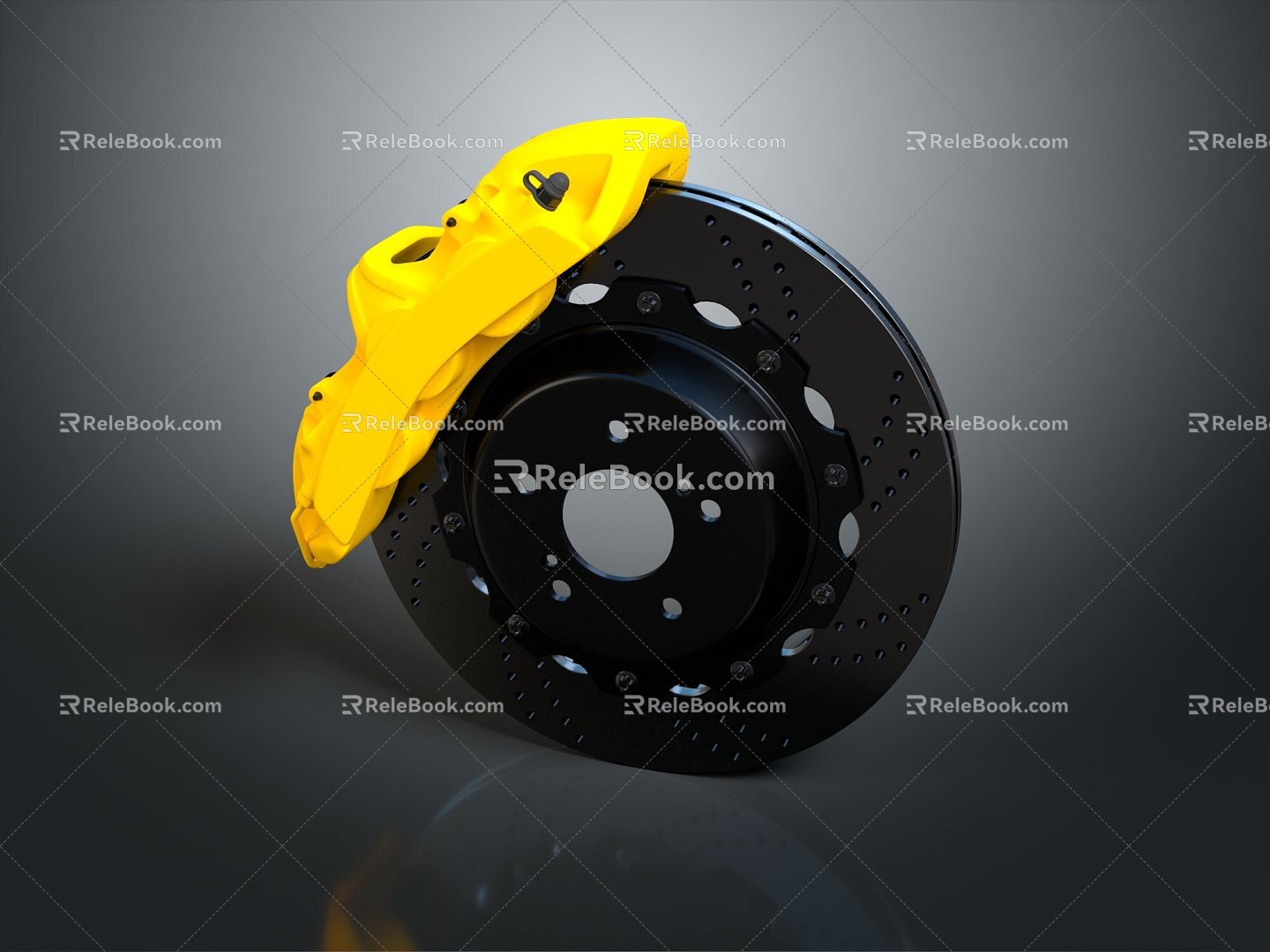 Modern wheel hub new tire car tire 3d model