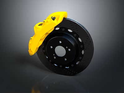 Modern wheel hub new tire car tire 3d model