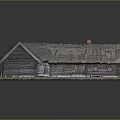 Traditional Wooden House With Thatched Roof And L Shaped Structure Design