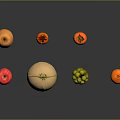 Fresh Colorful Fruit Variety Display With Honeydew Grapes Pomegranates Oranges And Apples
