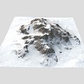 Modern Snow Mountain Mountain Peak Terrain 3d model