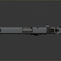 Pistol Weapon With Metallic Finish Black Grip And Ergonomic Design Isolated On Dark Background