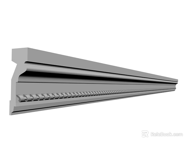 Decorative Gypsum Cornice Design Featuring Ornate Patterns For Interior Wall Decoration 3d model