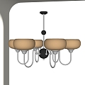 French Middle Chandelier 3d model