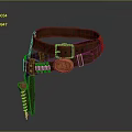 Brown Leather Belt With Decorative Metal Buckle And Classic Design Features