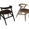 Modern Dining Chairs With Wooden Frame And Leather Seat In Two Tone Design