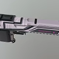 Modern Sci Fi Pistol With Silver Black Color Scheme And Pink XINUOPO Logo