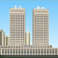 Modern High Rise Residential Buildings With Contemporary Exterior And Blue Sky