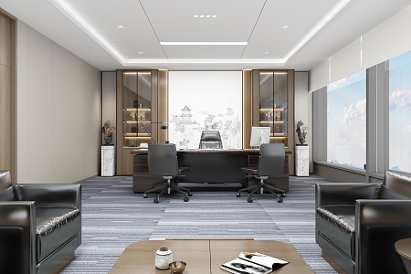 Leadership Office Simple General Manager Office 3d model