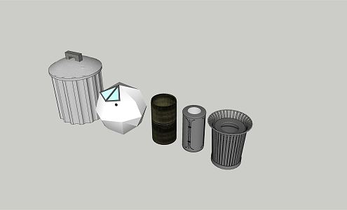 Modern trash can garbage sorting station garbage bin garbage room sorting bin 3d model