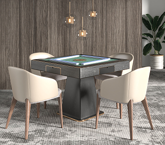 Light Luxury Mahjong Table and Chair Mahjong Table 3d model