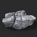 Natural Rock Formation With Detailed Gray Textured Surface And Rough Cracks